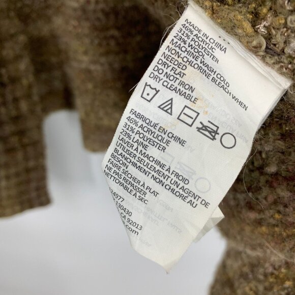 Prana Cardigan Sabina Duster Brown Khaki Marbled Wool Blend Open - Picture 6 of 12